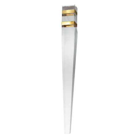 Osborne Wood Products 29 x 2 1/2  Amicalola Acrylic Dining Table Leg in Acrylic with Gold Ac 342502ACRG